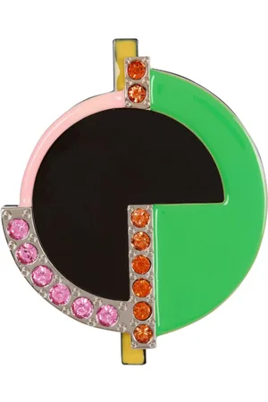 Balmain Art Deco rhinestone-embellished brooch