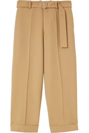 Jil Sander Straight-leg belted wool trousers