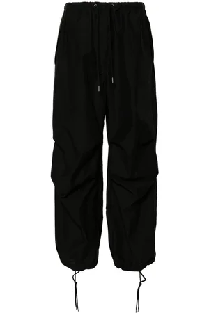 Acne Studios Embroidered-logo wide-leg trousers