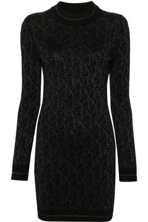 Palm Angels Monogram-jacquard mini dress