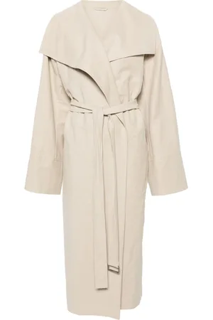 Totême Signature linen-blend midi coat