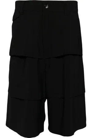 SONGZIO Pleated knee-length cargo shorts