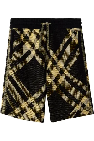 Burberry Check-print knitted shorts