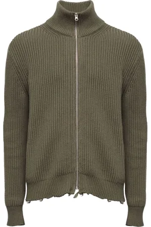 Maison Margiela Ribbed zip-up cotton jacket