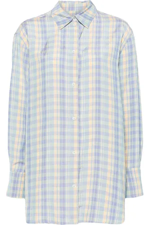 Totême Plaid-check linen shirt