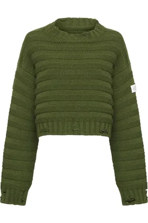Maison Margiela Logo-appliqu?? distressed-effect jumper
