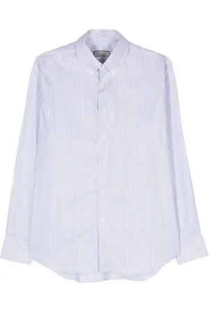 CANALI Striped cotton shirt
