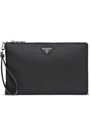 Prada Re-Nylon triangle-logo clutch bag