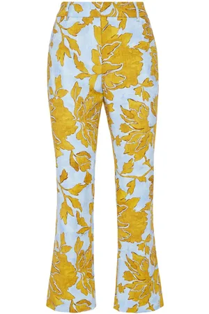 La DoubleJ 24/7 floral-print cropped trousers