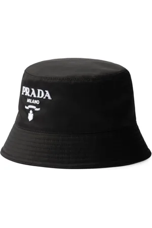 Prada Embossed-logo padded bucket hat
