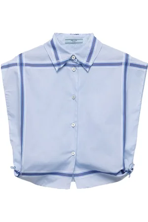 Prada Check-print cropped shirt