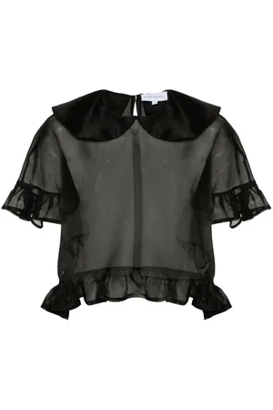 Ioana Ciolacu Dahlia semi-sheer blouse