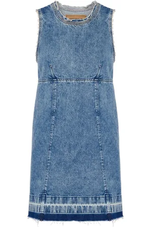 Moschino Appliqu??d denim minidress