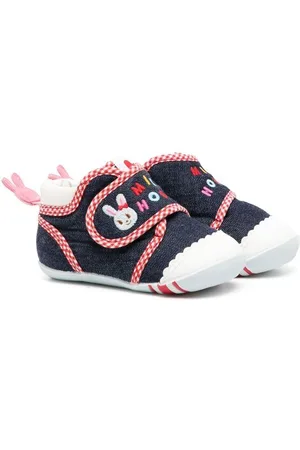 Miki House Bunny touch-strap sneakers