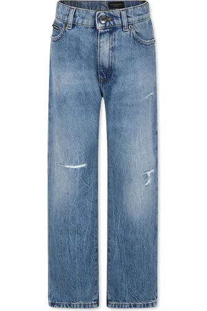 Dolce & Gabbana Ripped-detail straight-leg jeans