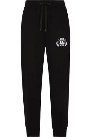 Dolce & Gabbana Flocked-logo tapered joggers