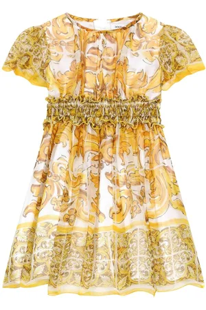 Dolce & Gabbana Majolica-print silk dress