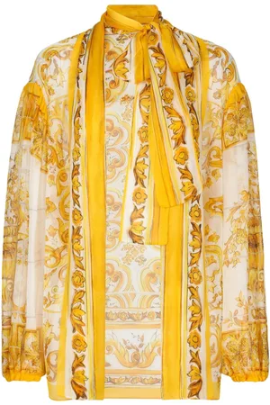 Dolce & Gabbana Majolica-print silk blouse