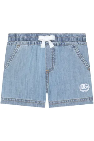 Dolce & Gabbana Logo-embroidered denim shorts