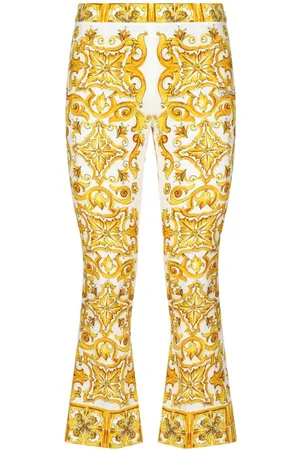 Dolce & Gabbana Majolica-print flared trousers