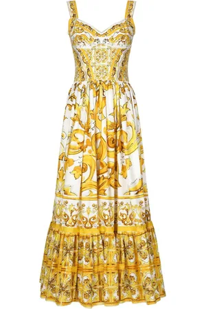 Dolce & Gabbana Majolica cotton maxi dress