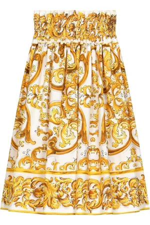 Dolce & Gabbana Majolica-print cotton skirt