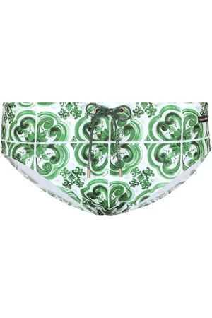 Dolce & Gabbana Majolica-print swim briefs