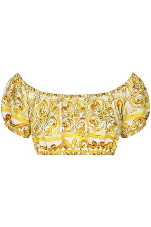 Dolce & Gabbana Majolica-print crop top