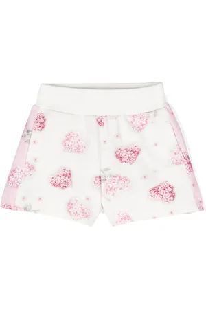 MONNALISA Floral heart-print shorts