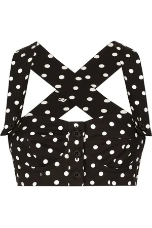 Dolce & Gabbana Polka-dot corset top