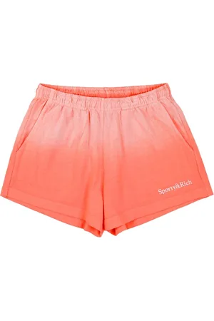 Sporty & Rich Serif Logo Disco Shorts - Dip Dye