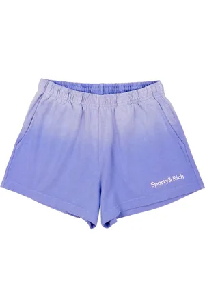 Sporty & Rich Serif Logo Disco Shorts - Dip Dye