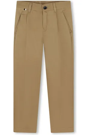 HUGO BOSS Straight-leg cotton trousers
