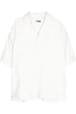 Izzue Short-sleeve linen-blend shirt