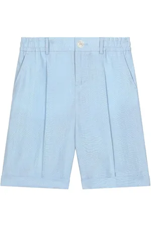 Dolce & Gabbana Embroidered-logo linen shorts