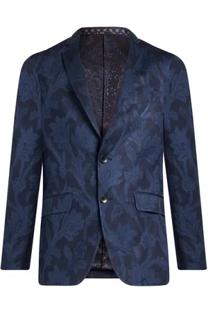 Etro Floral-jacquard single-breasted blazer