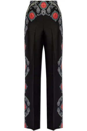 Etro Paisley flared silk trousers