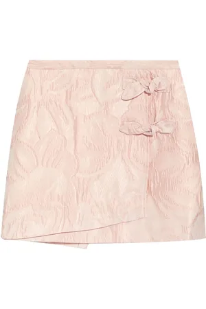 Ganni Bow-detailing cloqu?? skort