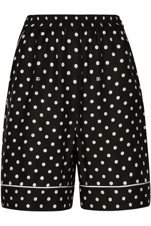 Dolce & Gabbana Polka-dot silk twill shorts