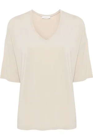 LE TRICOT PERUGIA V-neck drop-shoulder T-shirt