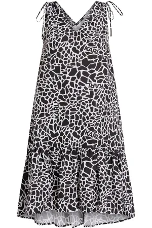 Karl Lagerfeld Animal-print V-neck midi dress