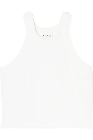 Closed Ribbed organic-cotton tank top