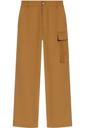 Marni Logo-embroidered cargo trousers