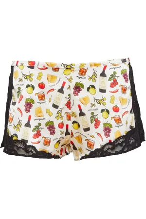 FLEUR DU MAL Charlotte lace tap shorts