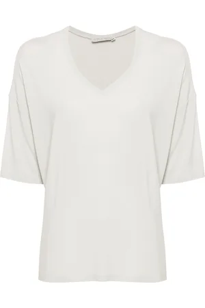 LE TRICOT PERUGIA V-neck drop-shoulder T-shirt