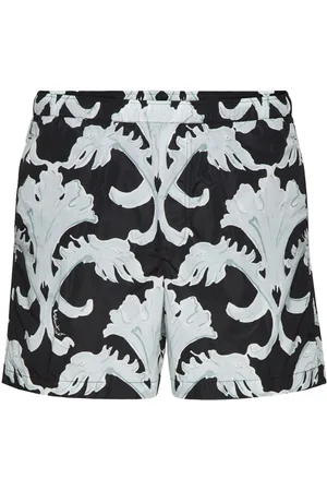 VALENTINO GARAVANI Abstract-print elasticated-waist swim shorts