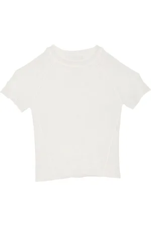 FLEUR DU MAL Pointelle-knit lace T-shirt