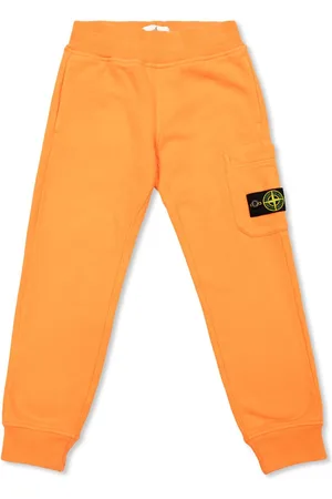 Stone Island Logo-patch cotton track pants