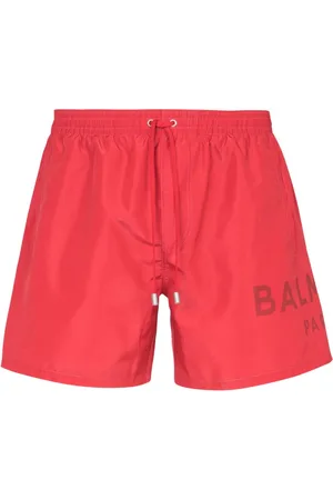 Balmain Logo-print drawstring swim shorts