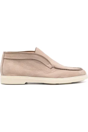 santoni Pebbled suede loafers